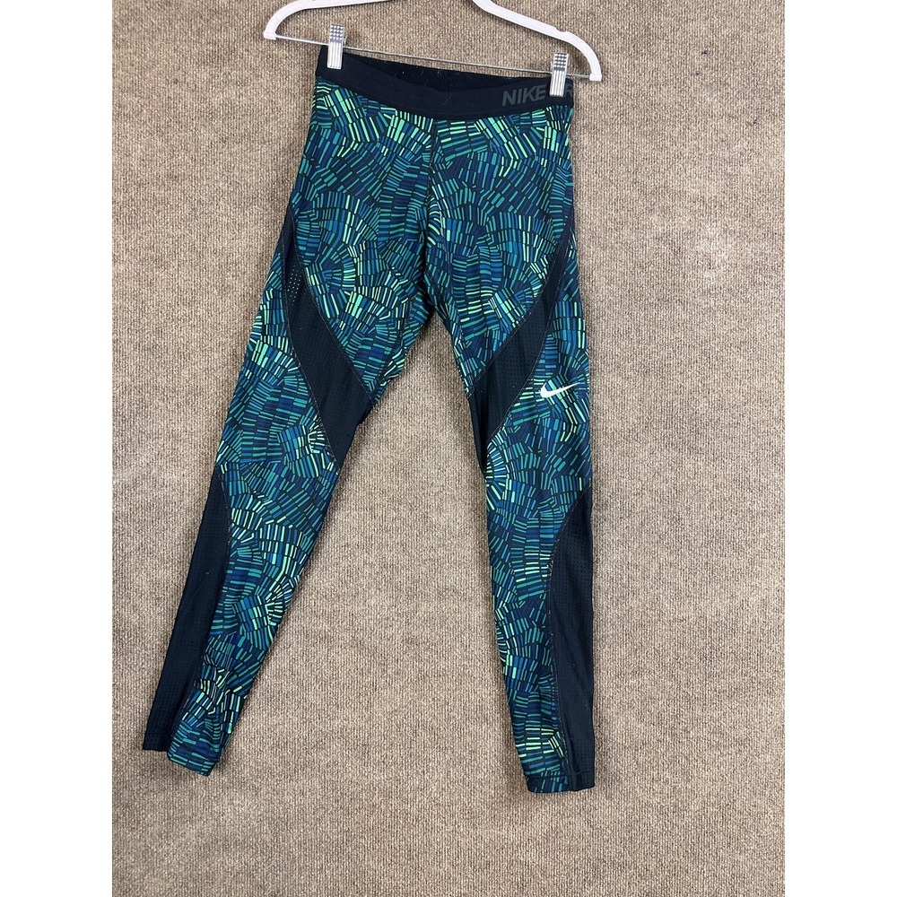 Nike Leggings Womens M Multicolor Geometric Low Rise Dri-FIT Athletic Running